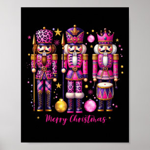 Leopard Nutcracker Pink Weihnachten 2024 Weihnacht Poster