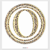 Leopard O Aufkleber (Blatt)