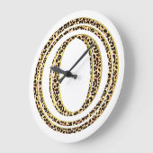 Leopard O Große Wanduhr (Winkel)