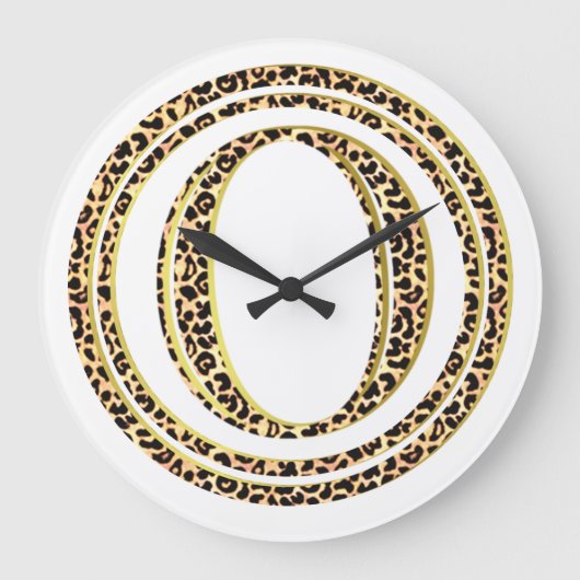 Leopard O Große Wanduhr (Vorderseite)
