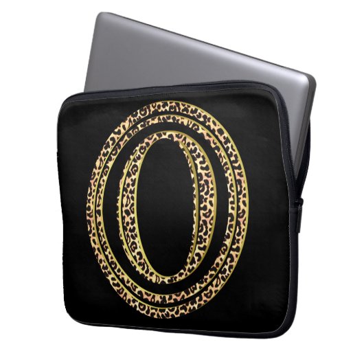 Leopard O Laptopschutzhülle (Vorderseite Links)
