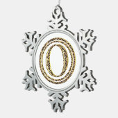 Leopard O Schneeflocken Zinn-Ornament (Rechts)