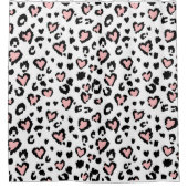 Leopard oder Jaguar nahtlose Muster, texturierte M Duschvorhang (Vorderseite)