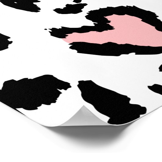 Leopard oder Jaguar nahtlose Muster, texturierte M Poster (Ecke)