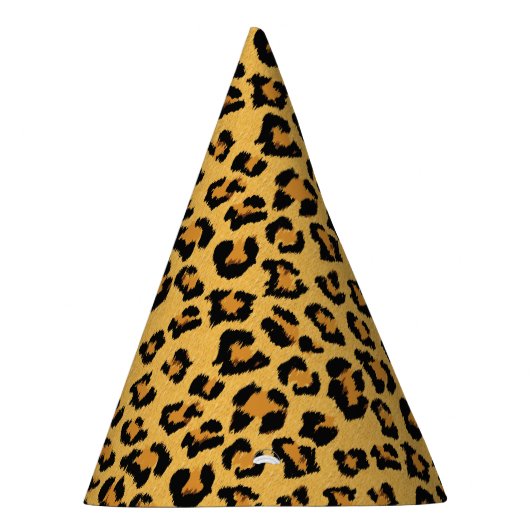 Leopard oder Jaguar Wild Safari Tierfutter Print Partyhütchen (Rechts)