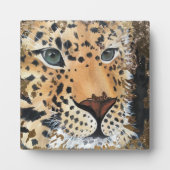 Leopard Ölgemälde Fotoplatte (Vorderseite)