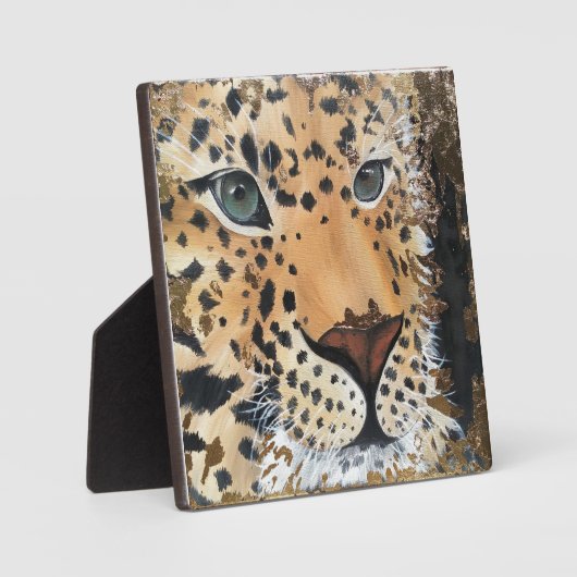 Leopard Ölgemälde Fotoplatte (Vorderseite)