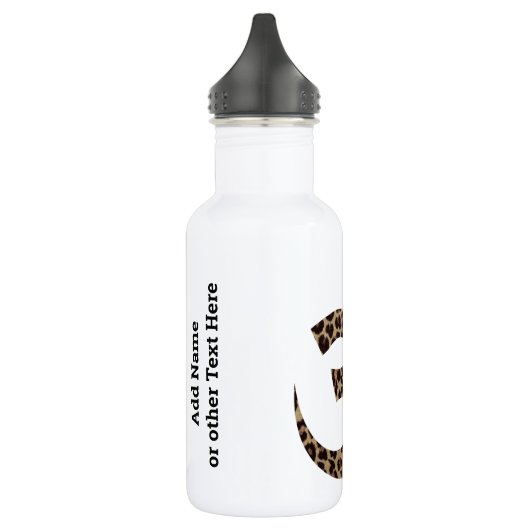 Leopard Om Symbol 18oz Edelstahlflasche (Links)