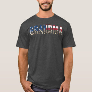 Leopard Oma American Flag Patriotic Oma 4t T-Shirt