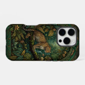 Leopard on Branch Jungle | iPhone 16 Pro Case Hülle (Rückseite (Horizontal))