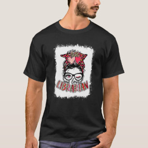 Leopard One Loved Librarian Bookworm Vale T-Shirt