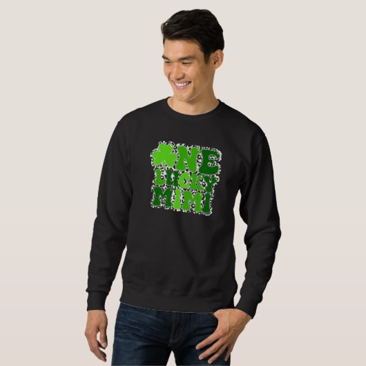 Leopard One Lucky Mimi Irish Shamrock St Patrick's Sweatshirt (Vorne ganz)