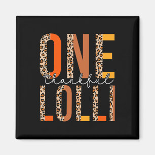 Leopard One Thankful Lolli Fall Vibes Erntedank Magnet