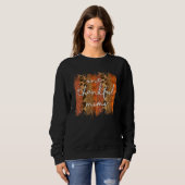 Leopard One Thankful Mimi Blessed Mimi Fall Thanks Sweatshirt (Vorne ganz)
