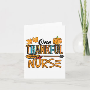 Leopard One Thankful Nurse Erntedank Fall Scrub Karte