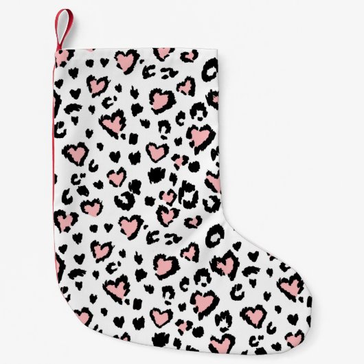 Leopard or jaguar seamless pattern, textured fashi kleiner weihnachtsstrumpf (Vorderseite)