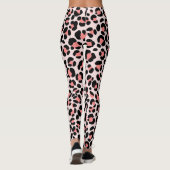 Leopard Orange Black Beige Leggings (Rückseite)