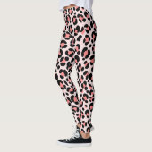 Leopard Orange Black Beige Leggings (Links)