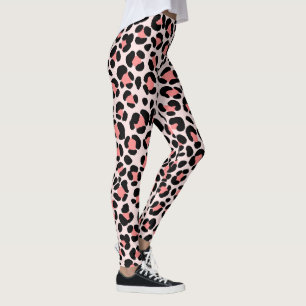 Leopard Orange Black Beige Leggings