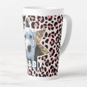 Leopard Orange Black Foto Personalisiert Milchtasse (Rechte Ecke)