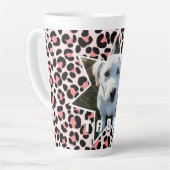 Leopard Orange Black Foto Personalisiert Milchtasse (Linke Ecke)