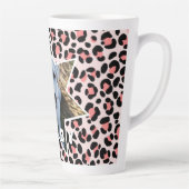 Leopard Orange Black Foto Personalisiert Milchtasse (Rechts)