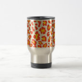 Leopard, orange, gelb, weiß reisebecher (Mittel)