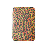 Leopard Orange und Gelb Badematte (Vorderseite Vertikal)