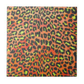 Leopard Orange und Gelb Fliese (Vorderseite)