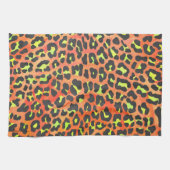 Leopard Orange und Gelb Handtuch (Horizontal)