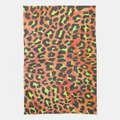 Leopard Orange und Gelb Handtuch (Vertikal)