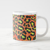 Leopard Orange und Gelb Jumbo-Tasse (Rechts)