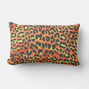 Leopard Orange und Gelb Lendenkissen