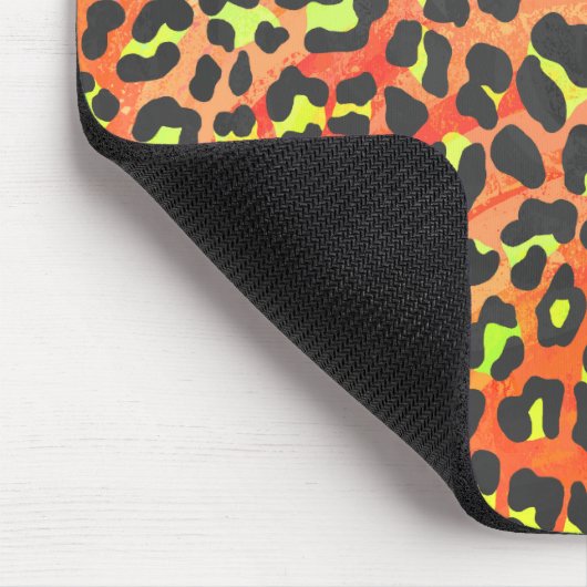 Leopard Orange und Gelb Mousepad (Ecke)