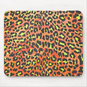 Leopard Orange und Gelb Mousepad