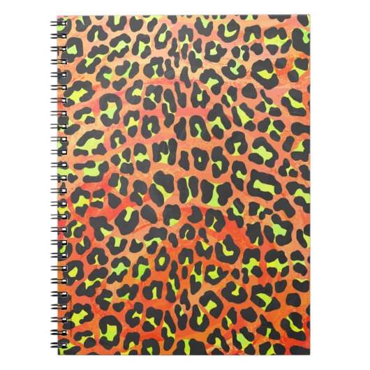 Leopard Orange und Gelb Notizblock (Vorderseite)