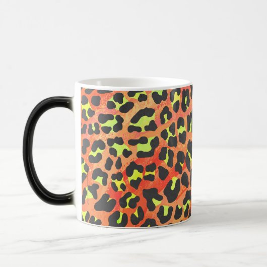 Leopard Orange und Gelb Verwandlungstasse (Links)