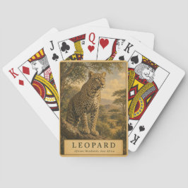 Leopard Ostafrikanische Waldgebiete VINTAGE Spielkarten