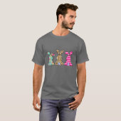 Leopard Osterfest Bunny Rabbit Trio Funny Happy Ea T-Shirt (Vorne ganz)
