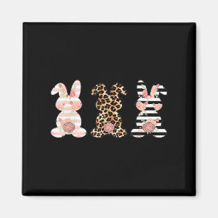 Leopard Osterfest Bunny Rabbit Trio Niedlich Oster Magnet