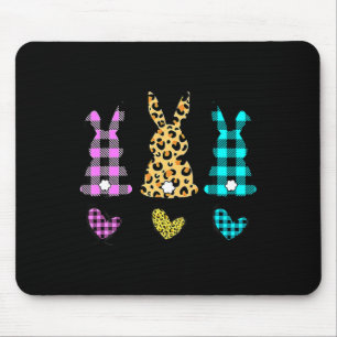Leopard-Osterhase-Hasen-Trio süßer Ostertag Mousepad