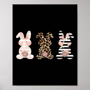 Leopard Ostern Hase Kaninchen Trio Süße Ostern Swe Poster