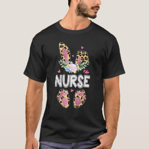 Leopard Ostern Hase Krankenschwester Leben Frohen T-Shirt