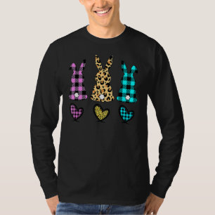 Leopard Ostern Kaninchen Trio Niedlich Ostern Tag T-Shirt