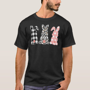 Leopard Ostern Kaninchen Trio Niedlich Ostern Tag T-Shirt