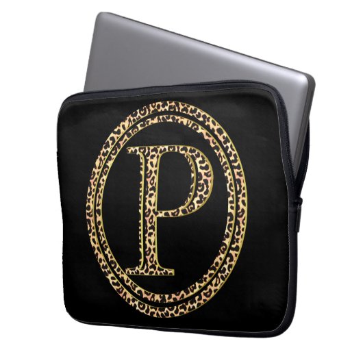 Leopard P Laptopschutzhülle (Vorderseite Links)