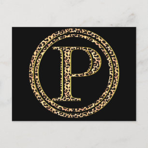 Leopard P Postkarte