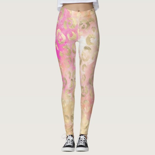 Leopard Paint Serie Design 5 Leggings (Vorderseite)