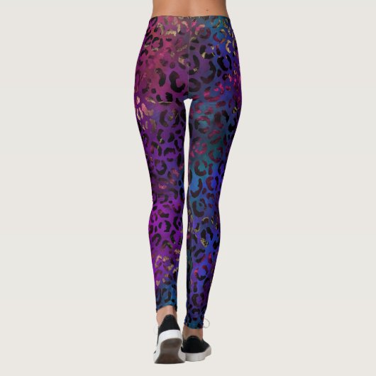 Leopard Paint Series Design 16 Leggings (Rückseite)