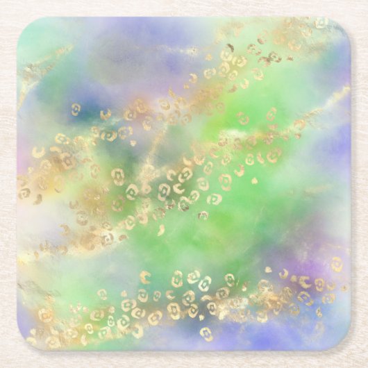 Leopard Paint Series Design 4 Rechteckiger Pappuntersetzer (Vorderseite)